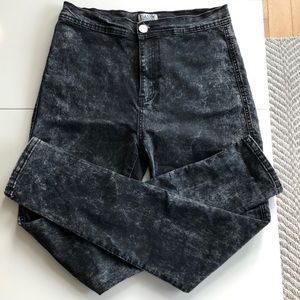 High waisted faux jean jeggings
